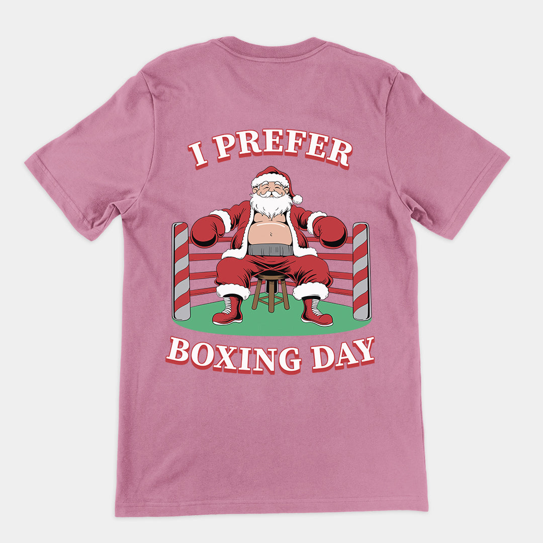 I Prefer Boxing Day t-shirt (backprint)