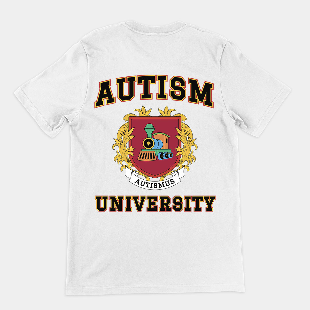 Autism University t-shirt (backprint)