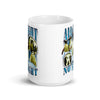 All Fight No Flight White glossy mug