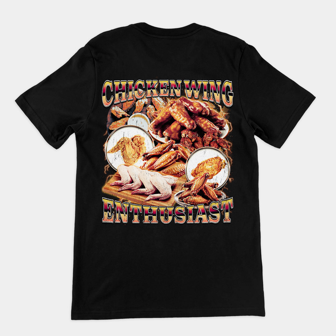 Chicken Wing Enthusiast t-shirt (backprint)