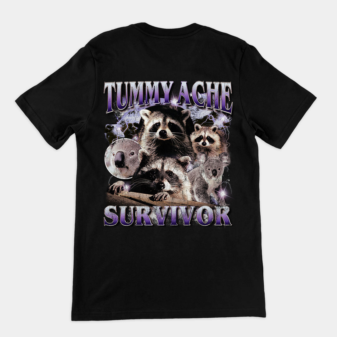 Tummy Ache Survivor t-shirt (backprint)