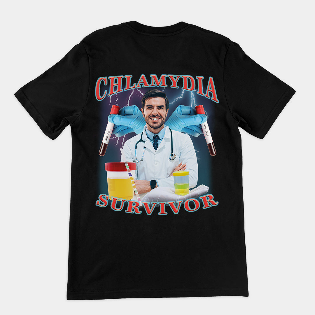 Chlamydia Survivor t-shirt (backprint)