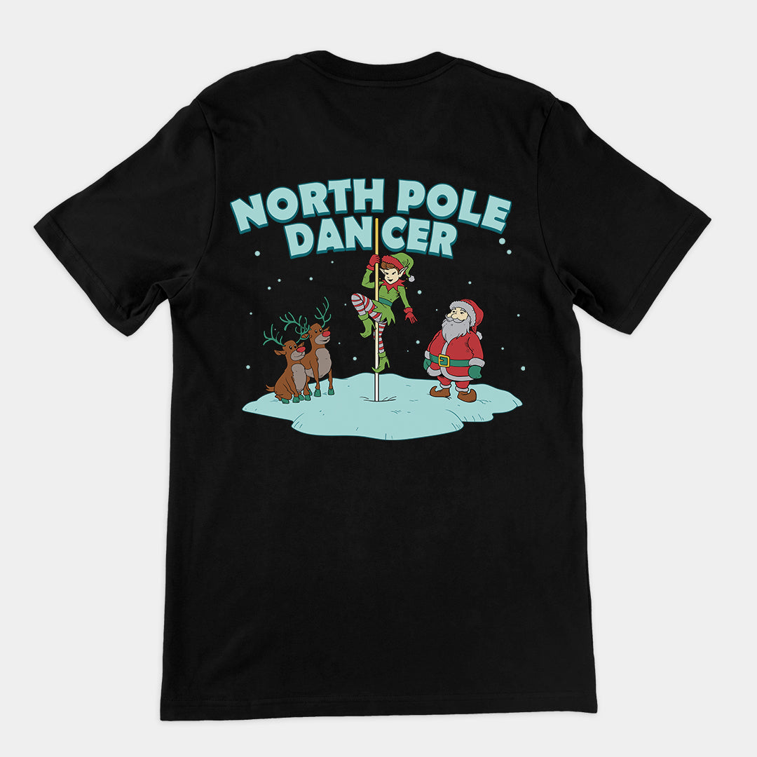 North Pole Dancer t-shirt (backprint)