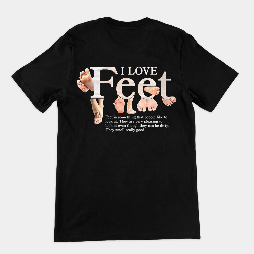 I Love Feet t-shirt (backprint)