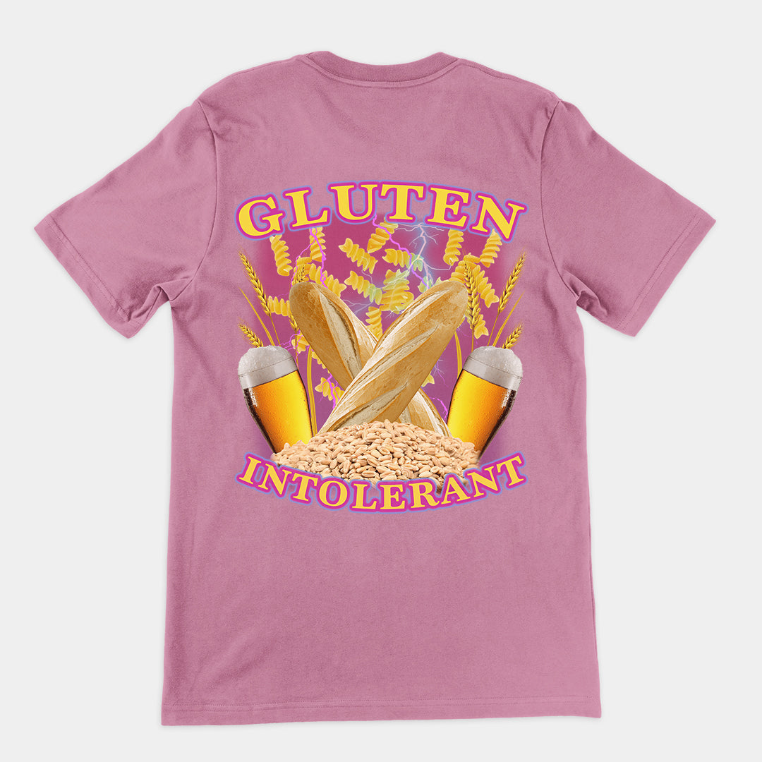 Gluten Intolerant t-shirt (backprint)