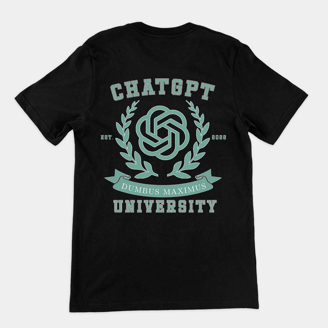 Chat GPT University t-shirt (backprint)