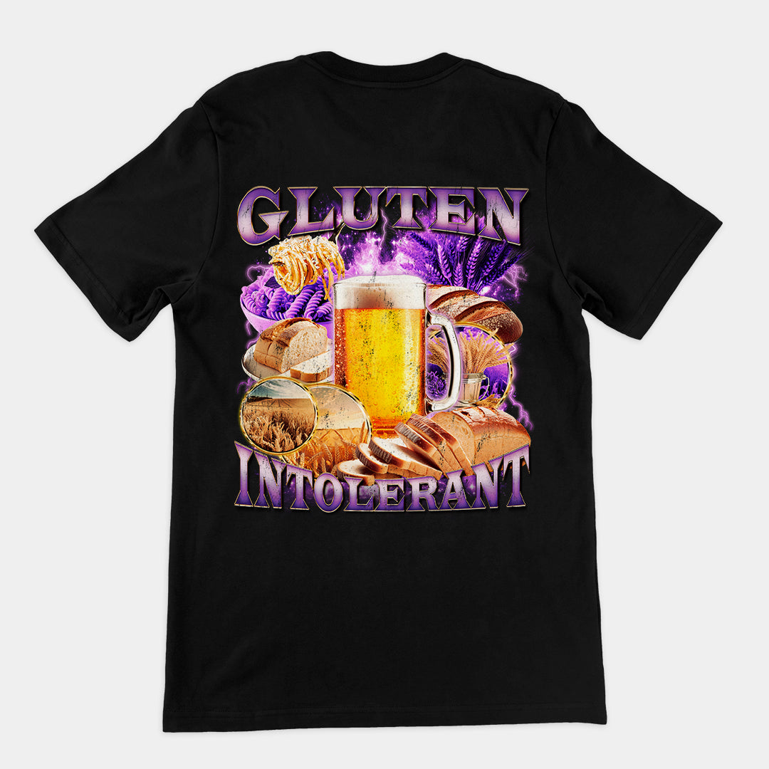 Gluten Intolerant (Updated Design) t-shirt (backprint)