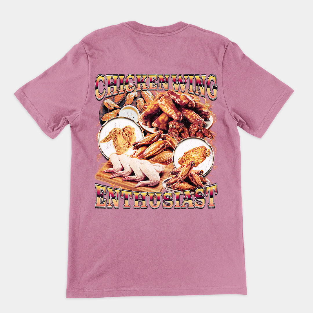 Chicken Wing Enthusiast t-shirt (backprint)