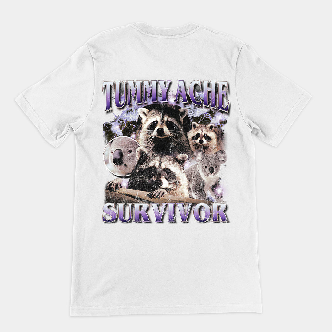 Tummy Ache Survivor t-shirt (backprint)