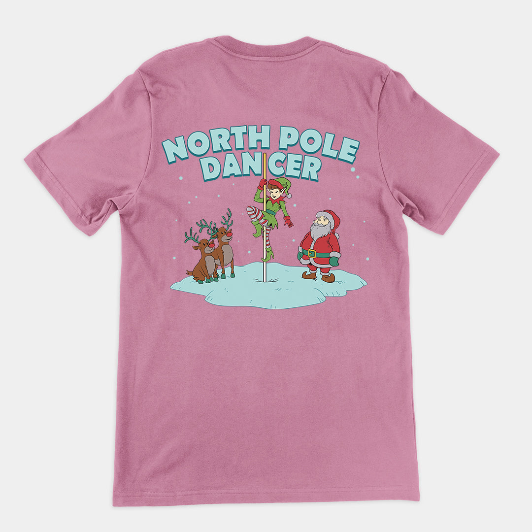 North Pole Dancer t-shirt (backprint)