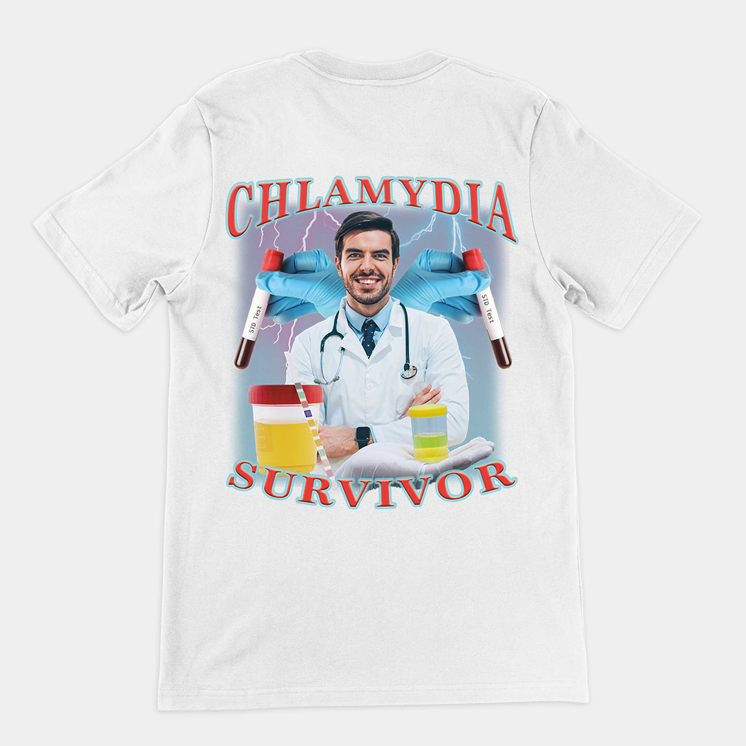 Chlamydia Survivor t-shirt (backprint)