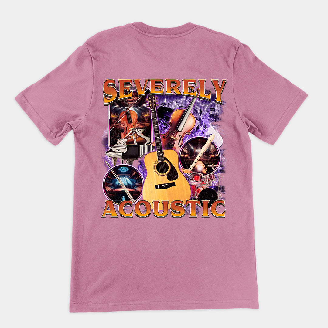 Severely Acoustic t-shirt (backprint)