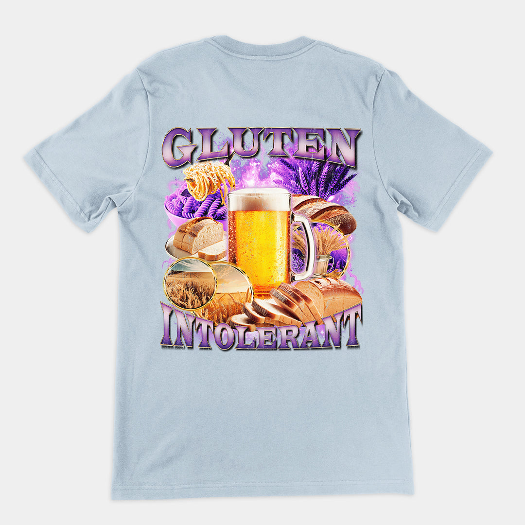 Gluten Intolerant (Updated Design) t-shirt (backprint)