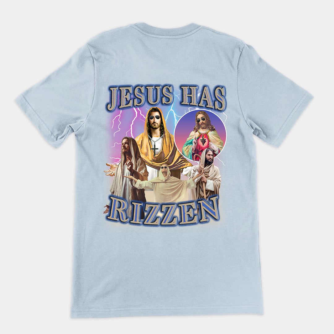 Jesus has Rizzen t-shirt (backprint)