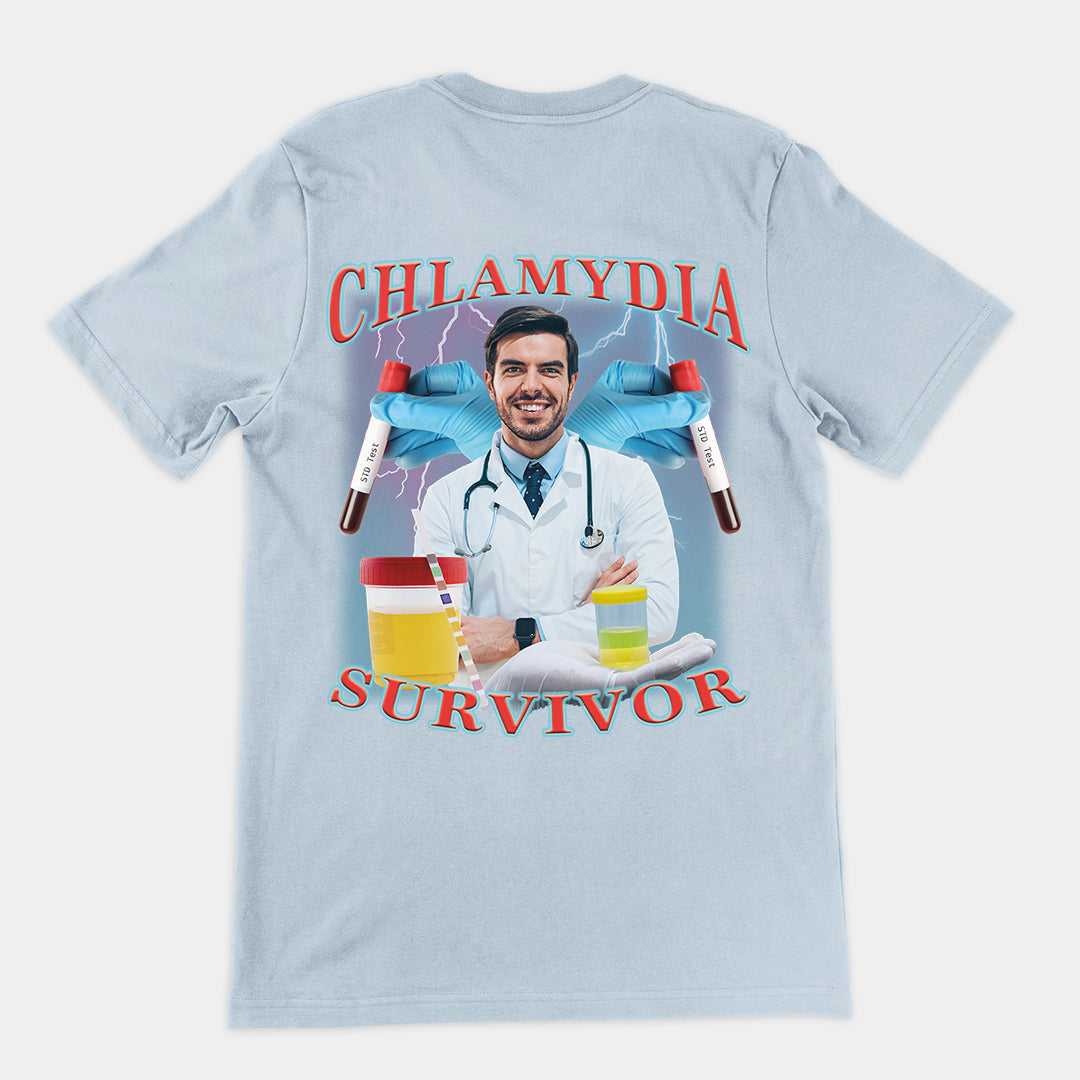 Chlamydia Survivor t-shirt (backprint)