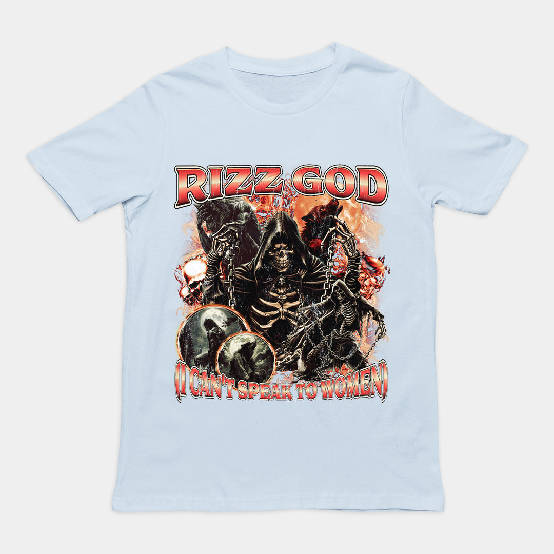 Rizz God (I Can't Speak to Women) t-shirt