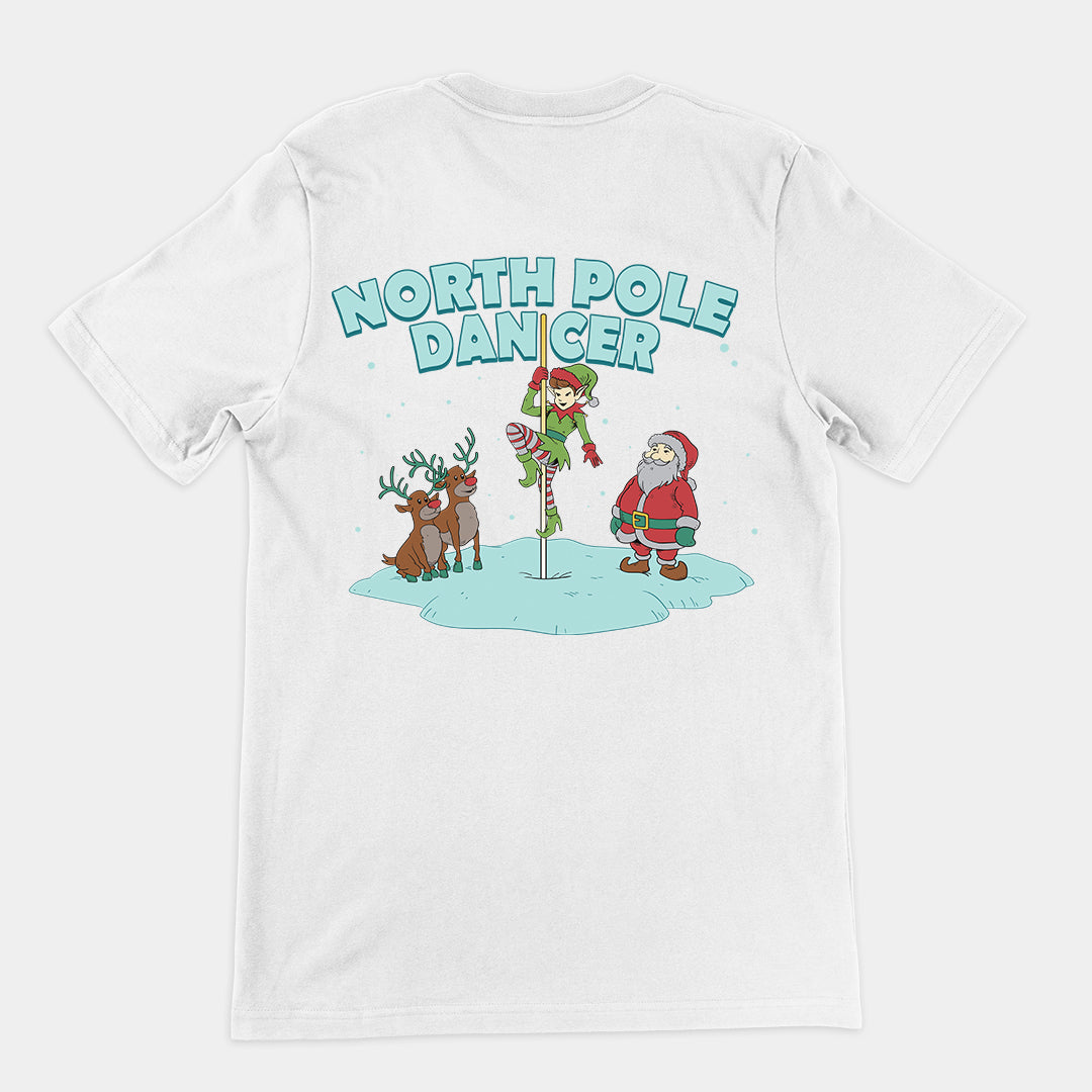 North Pole Dancer t-shirt (backprint)