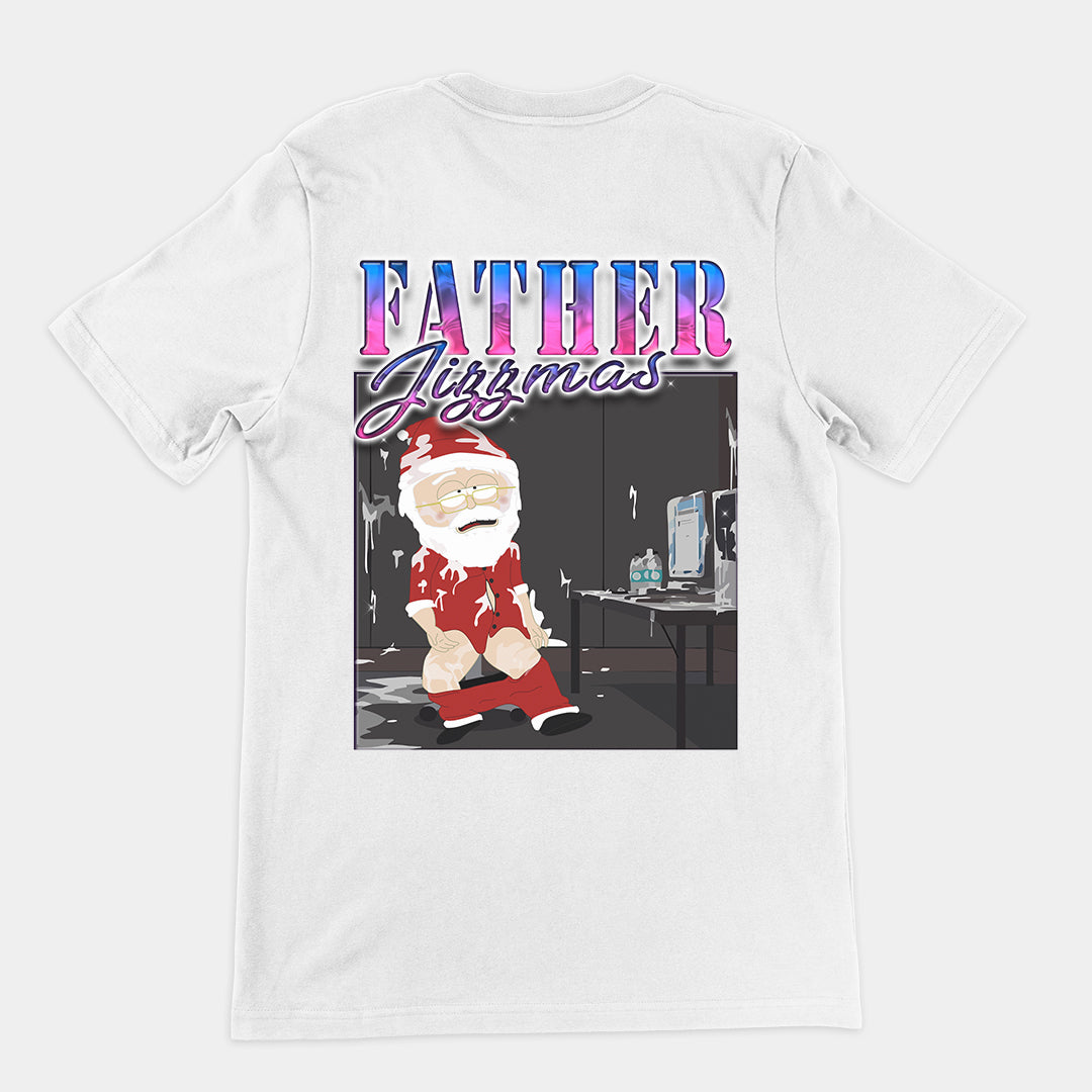 Father Jizzmas t-shirt (backprint)