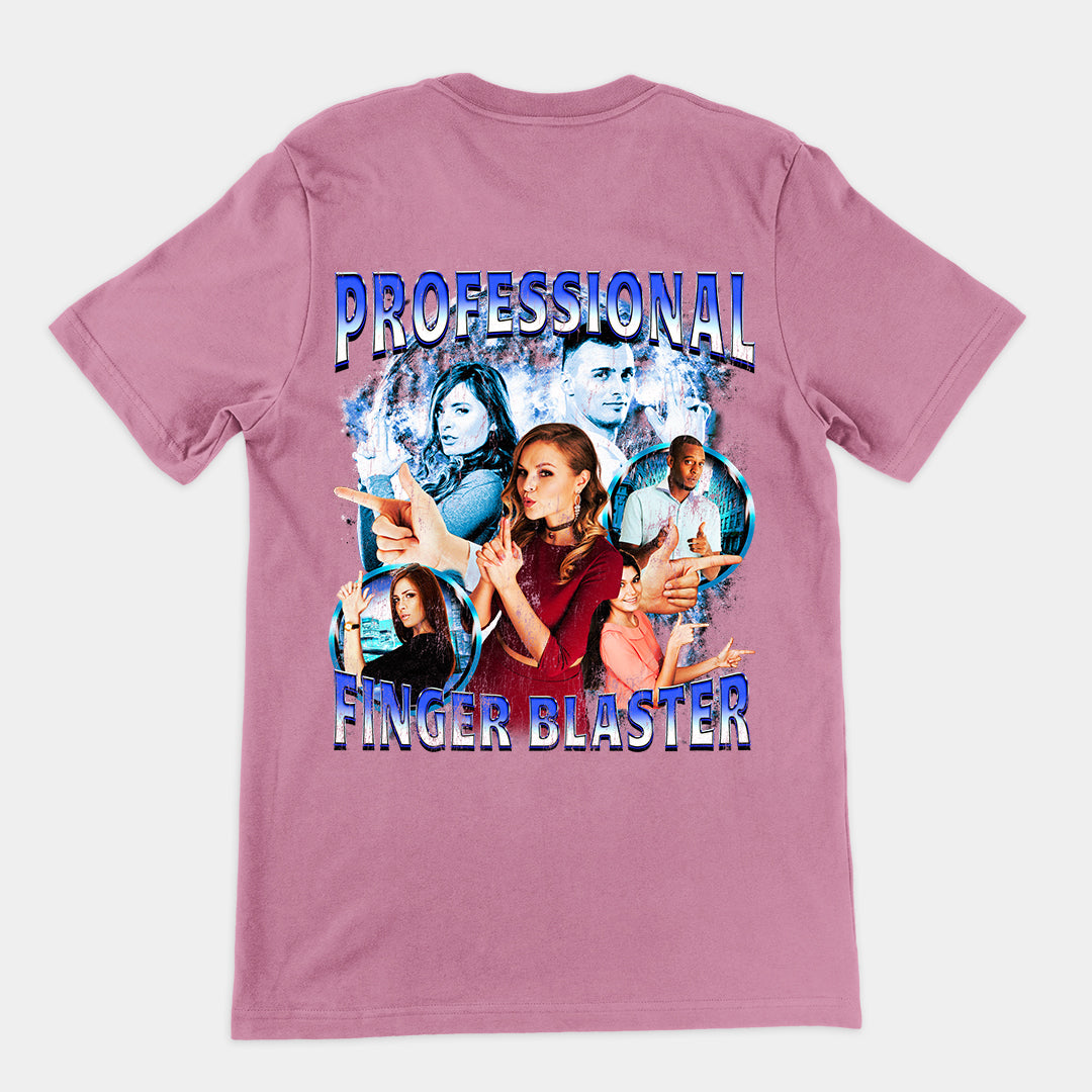 Professional Finger Blaster t-shirt (backprint)