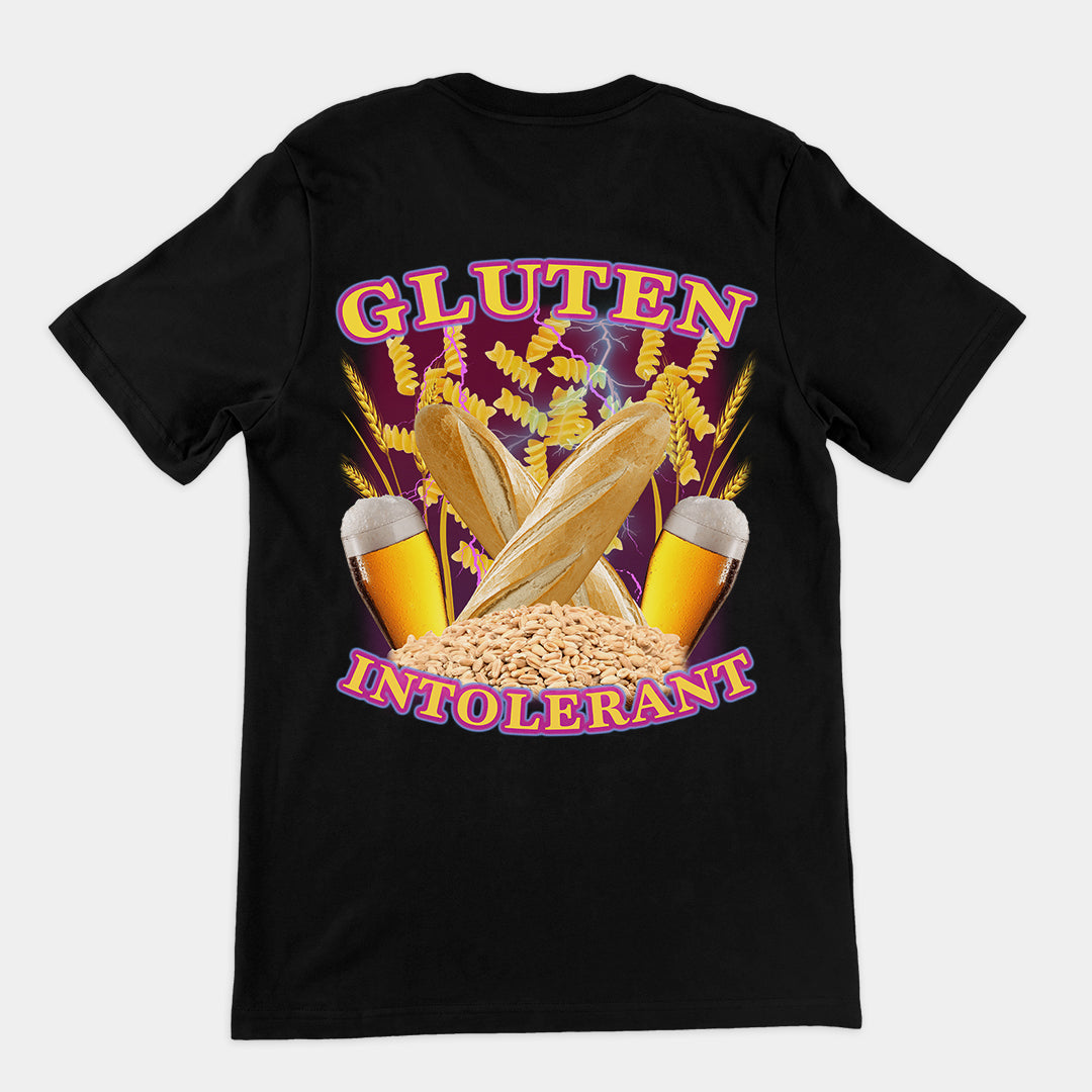 Gluten Intolerant t-shirt (backprint)