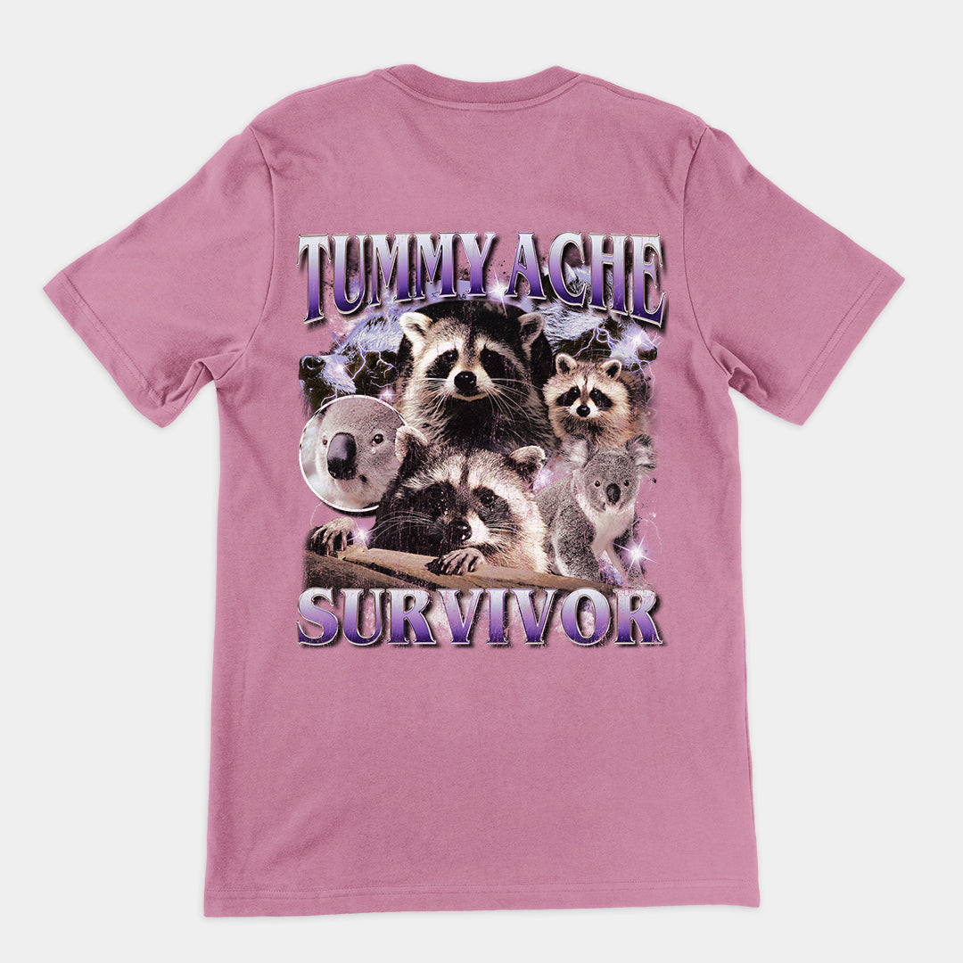 Tummy Ache Survivor t-shirt (backprint)