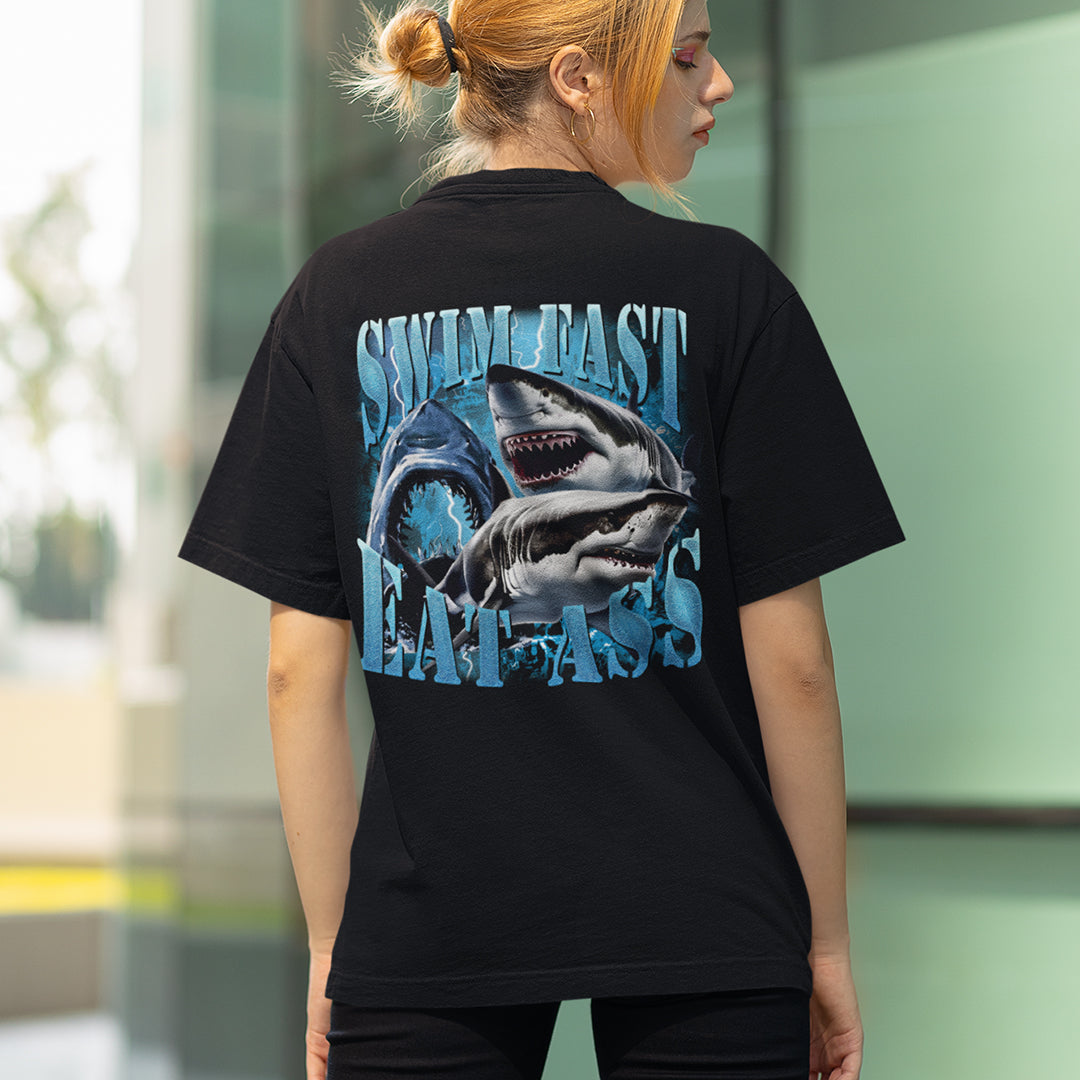 Swim Fast Eat Ass t-shirt (backprint)