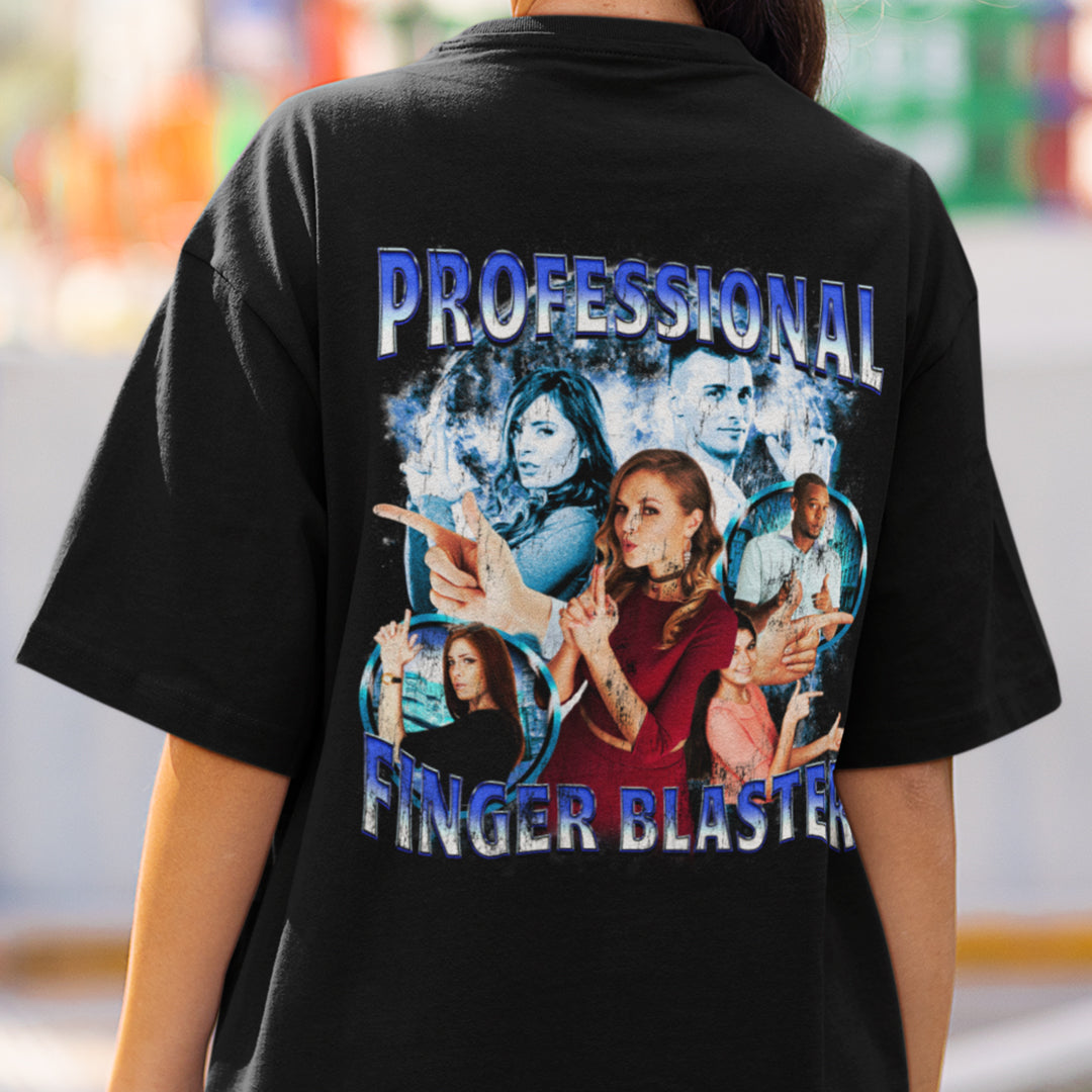 Professional Finger Blaster t-shirt (backprint)