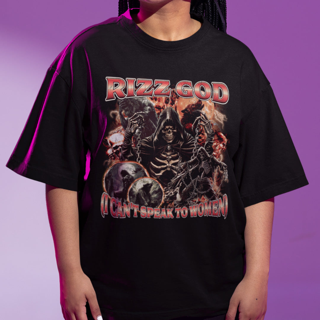 Rizz God (I Can't Speak to Women) t-shirt