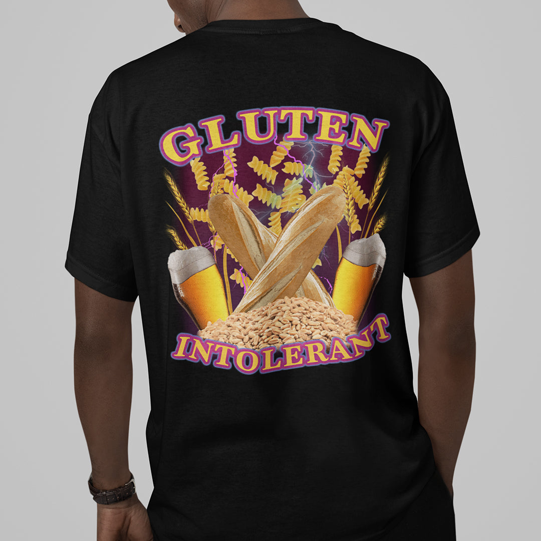 Gluten Intolerant t-shirt (backprint)