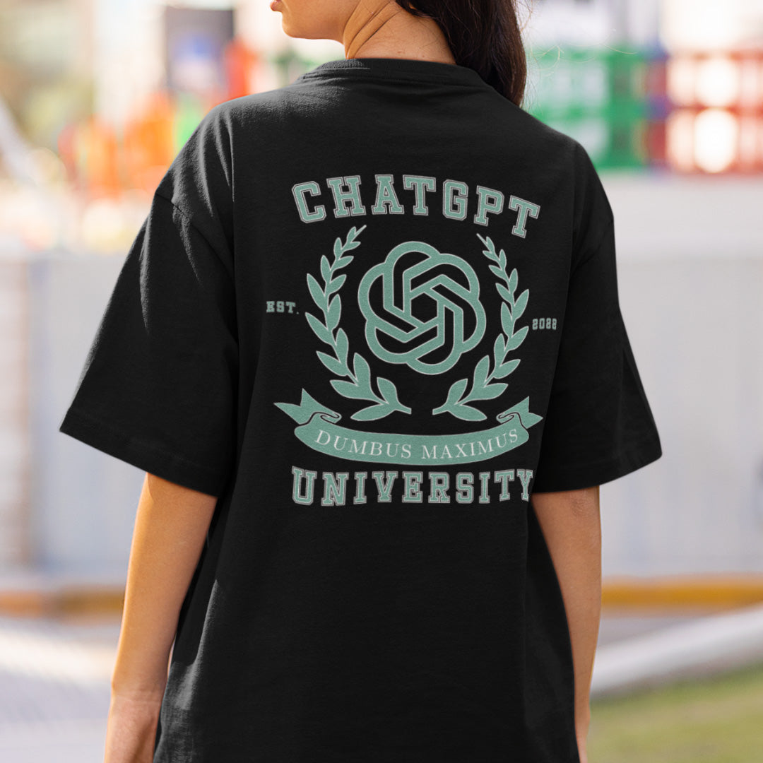 Chat GPT University t-shirt (backprint)