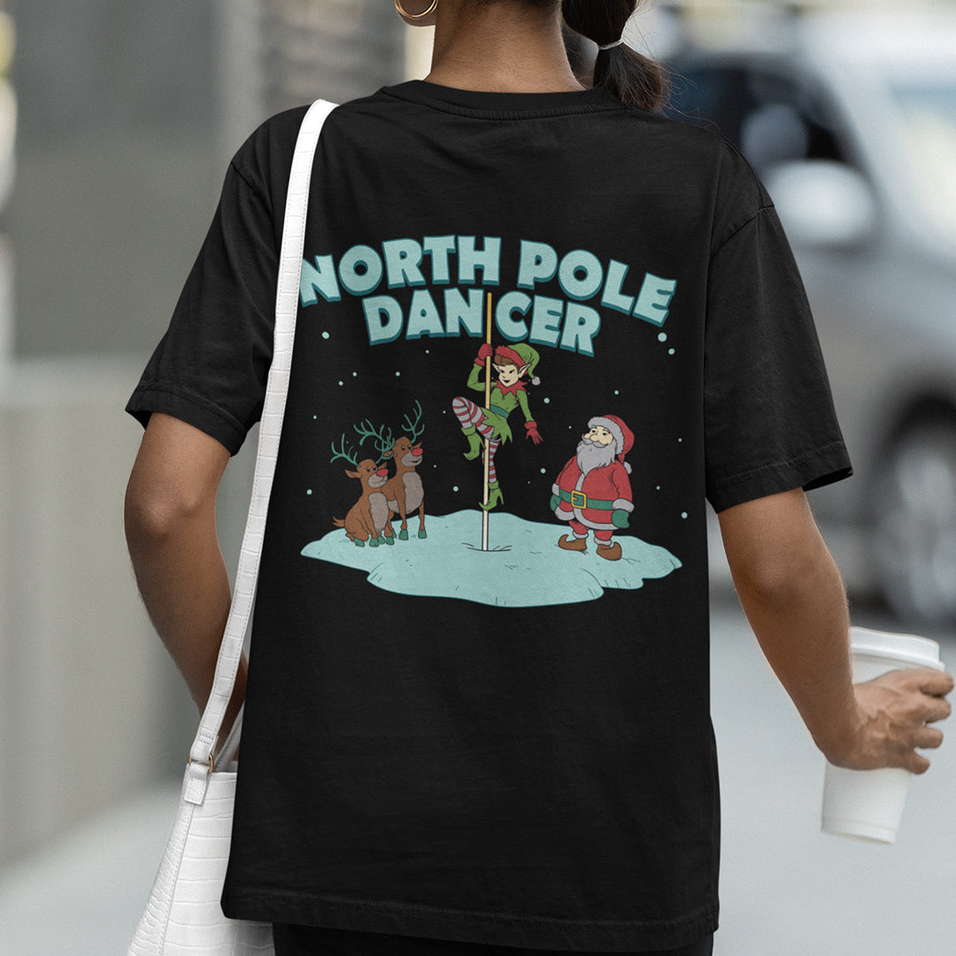 North Pole Dancer t-shirt (backprint)