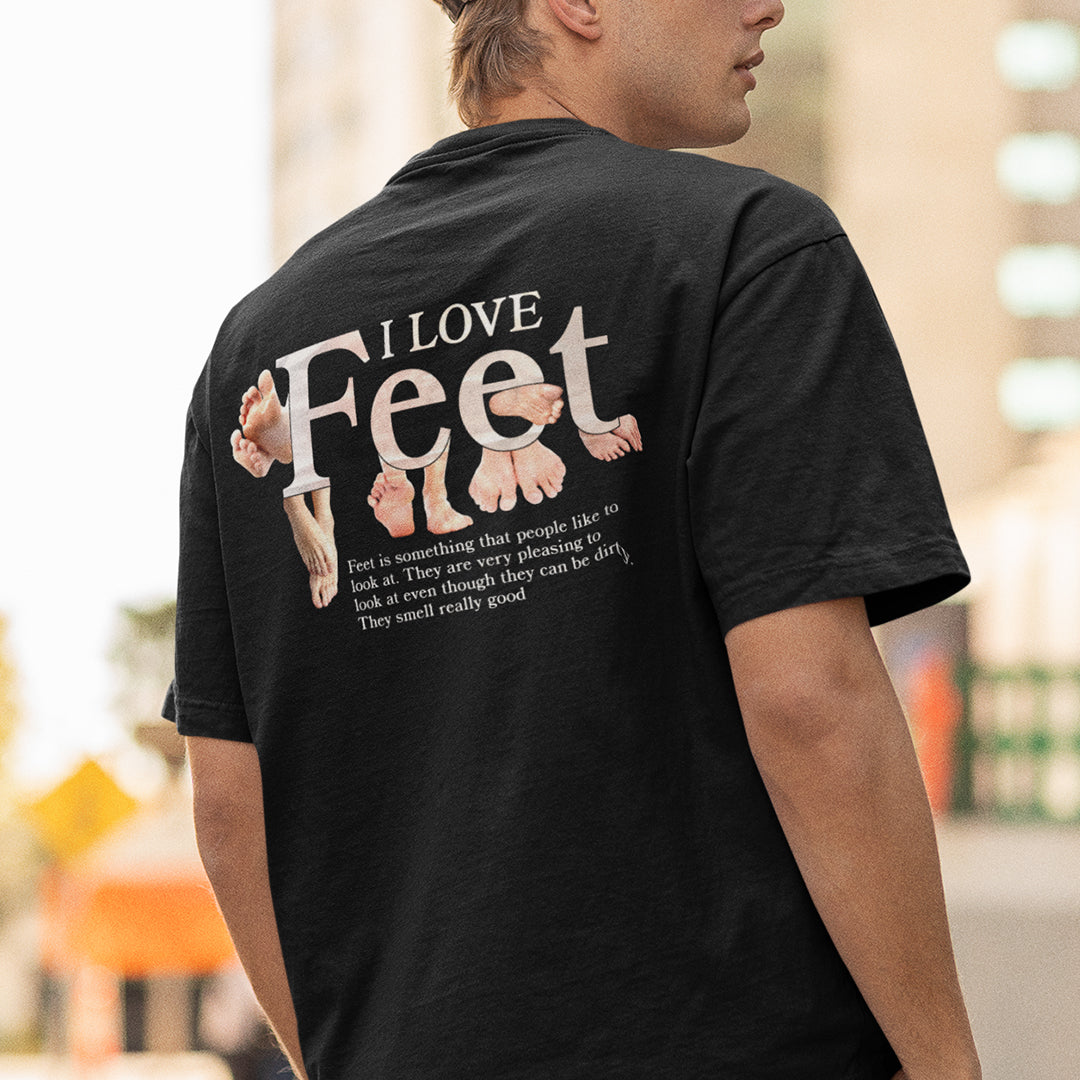 I Love Feet t-shirt (backprint)