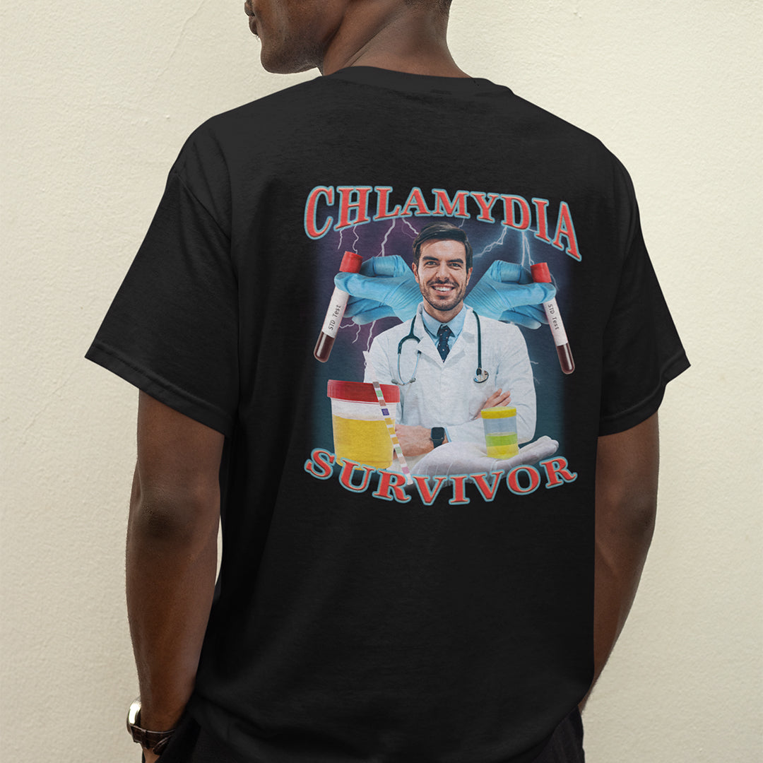 Chlamydia Survivor t-shirt (backprint)