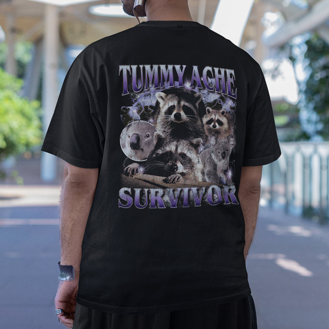 Tummy Ache Survivor t-shirt (backprint)