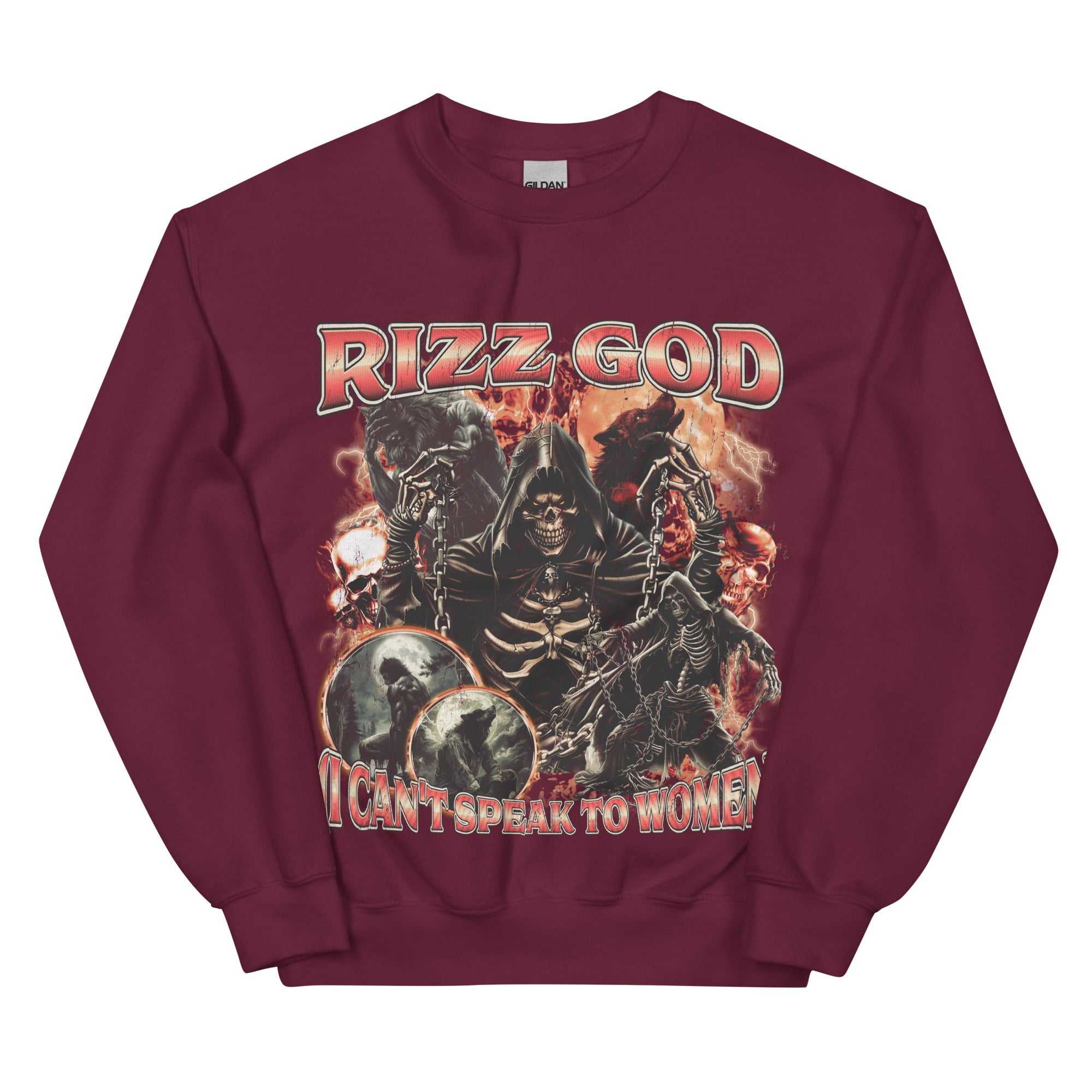 Rizz God (I can't speak to women) Sweatshirt