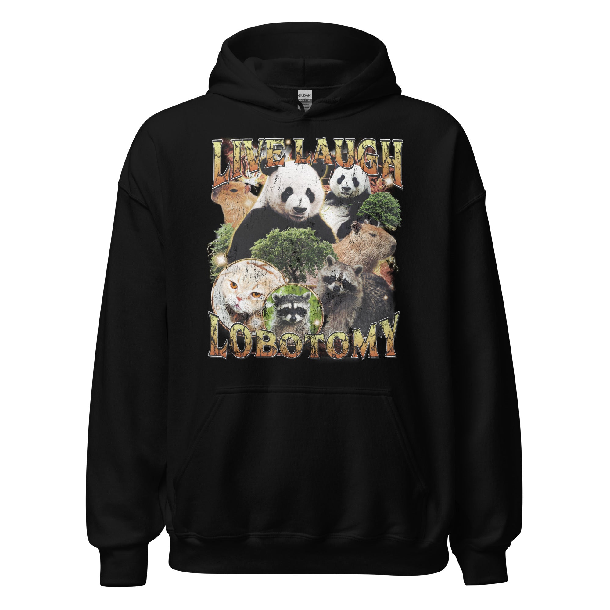 Live Laugh Lobotomy Vintage Design Hoodie