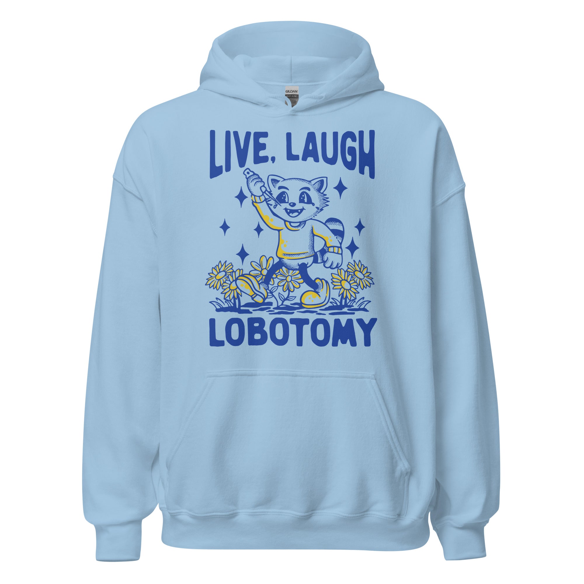 Live Laugh Lobotomy White Hoodie