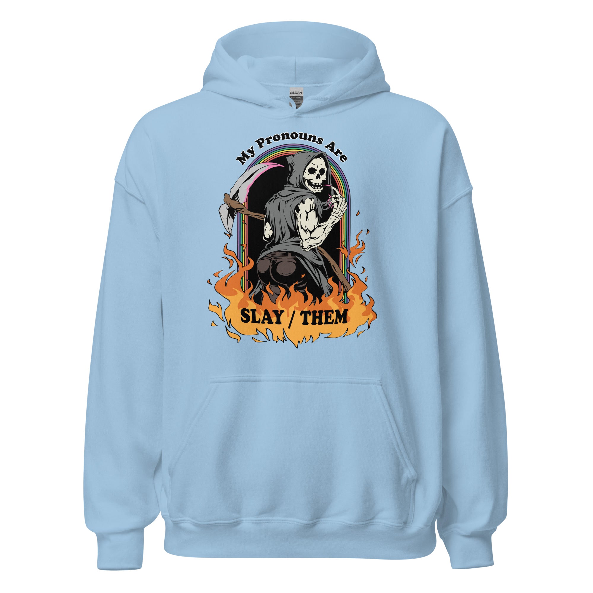 My Pronouns are Slay/Them Cartoon Hoodie