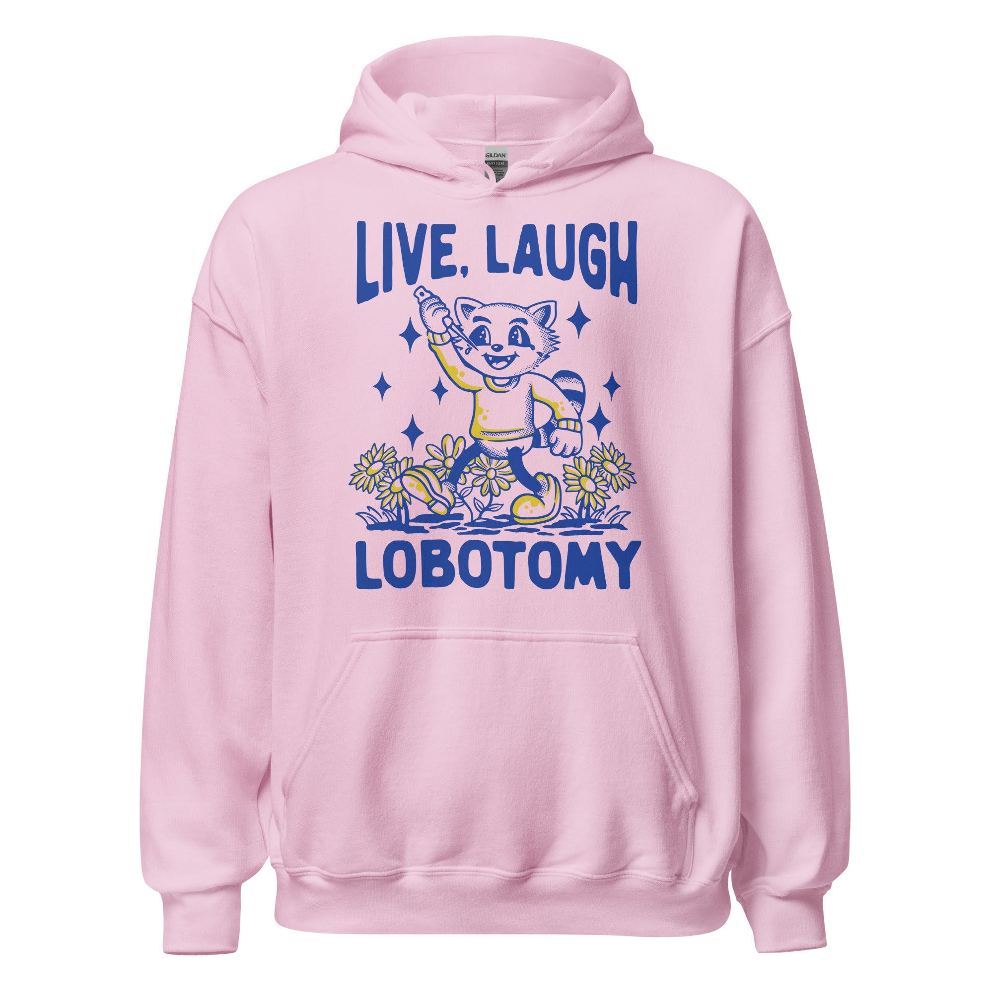 Live Laugh Lobotomy White Hoodie