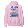 Live Laugh Lobotomy White Hoodie