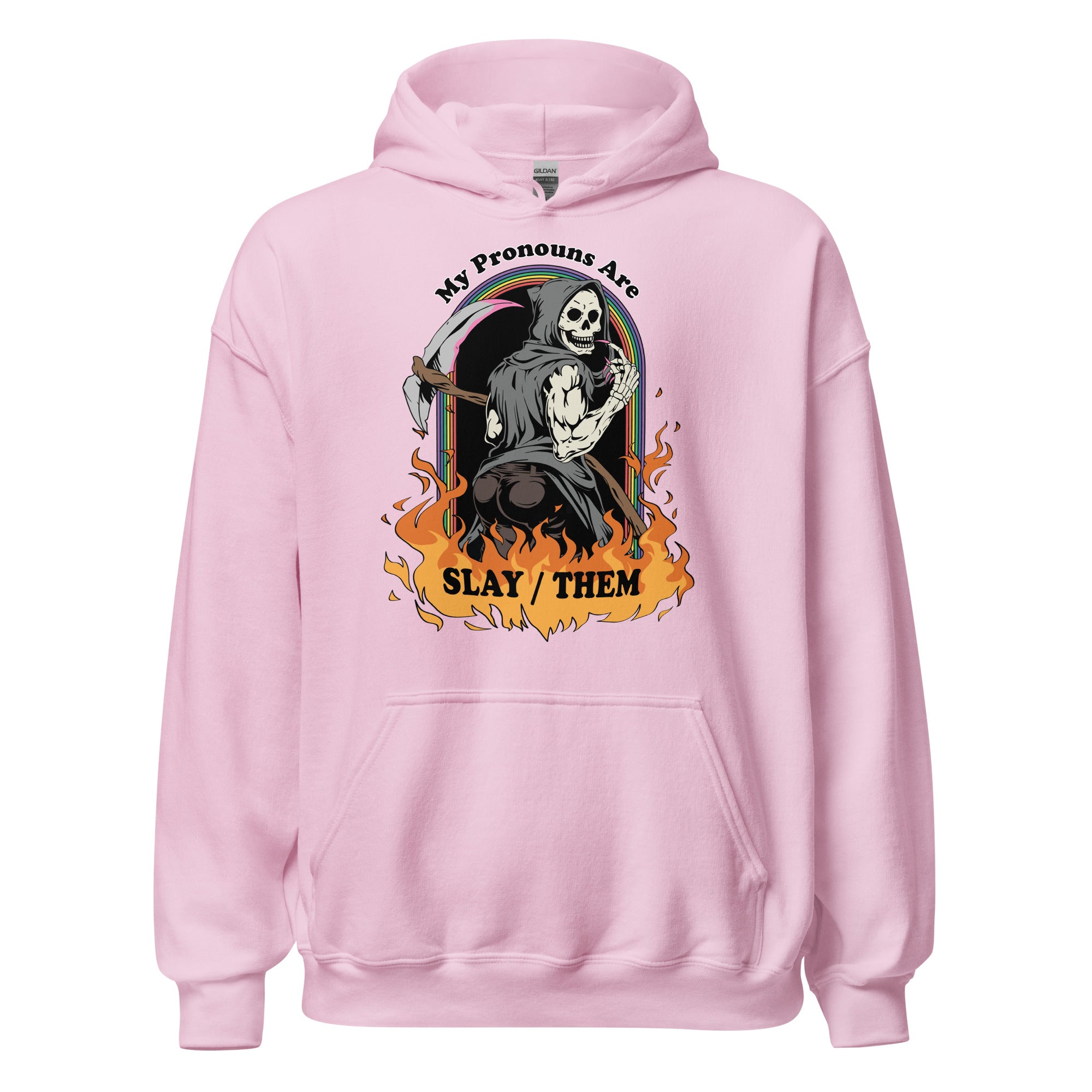 My Pronouns are Slay/Them Cartoon Hoodie