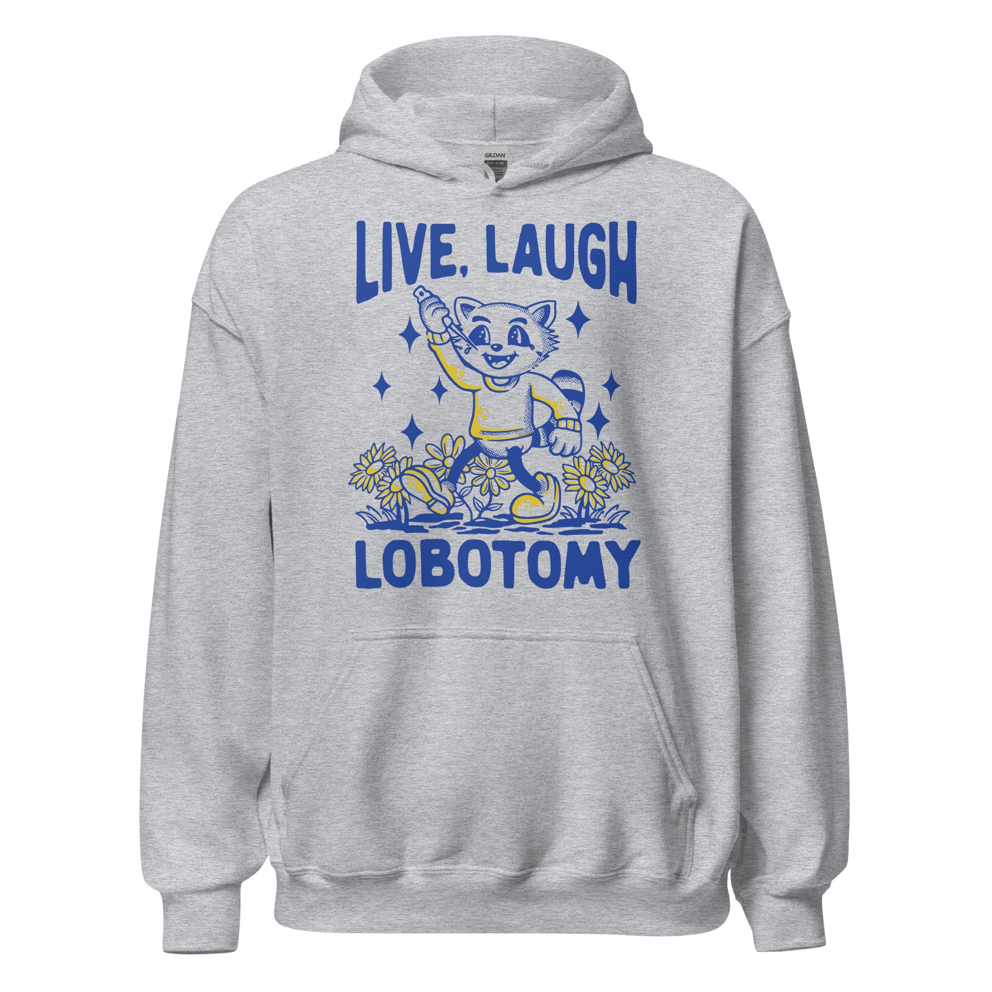 Live Laugh Lobotomy White Hoodie