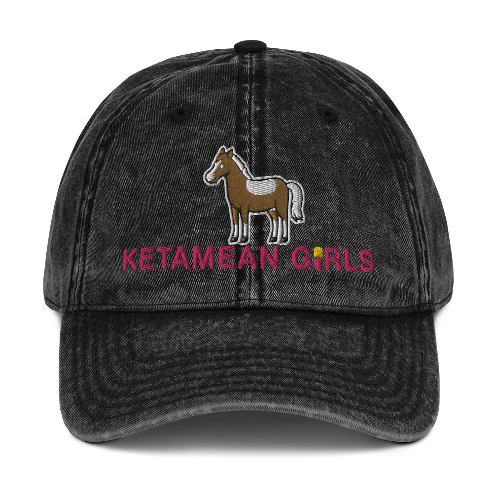 Ketamean Girls Vintage Cotton Twill Cap