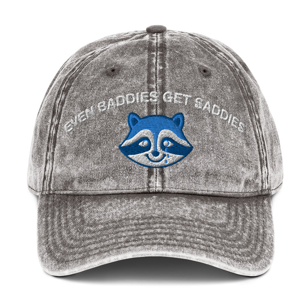 Even Baddies Get Saddies Vintage Cotton Twill Cap