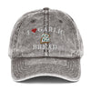 I Heart Garlic Bread Vintage Cotton Twill Cap