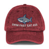 Swim Fast Eat Ass Vintage Cotton Twill Cap