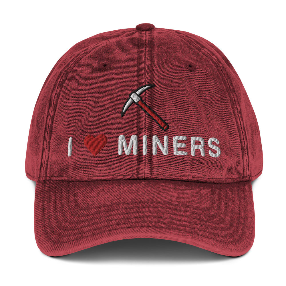 I heart Miners Vintage Cotton Twill Cap