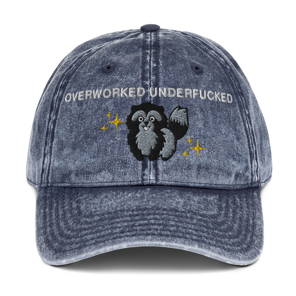 Overworked Underfucked Vintage Cotton Twill Cap