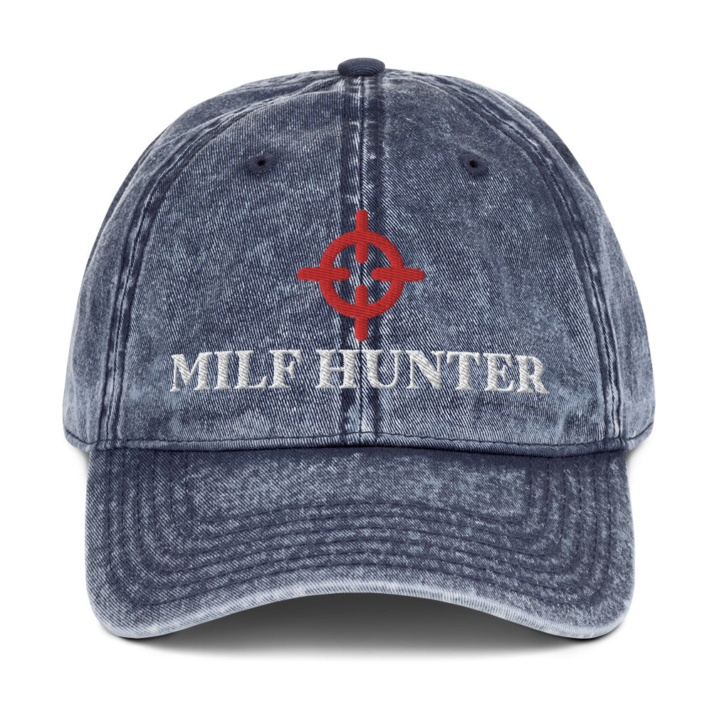 Milf Hunter Vintage Cotton Twill Cap