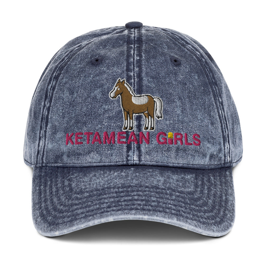 Ketamean Girls Vintage Cotton Twill Cap